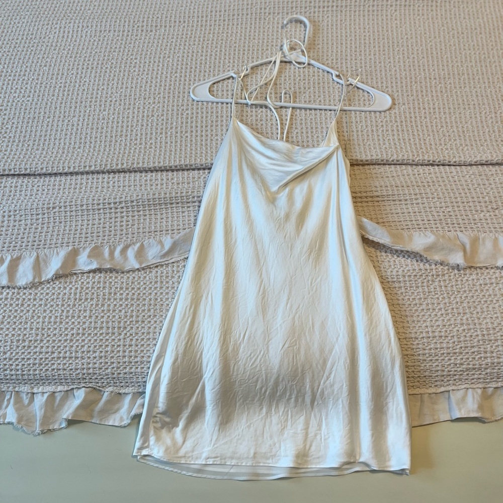 Zara white slip dress